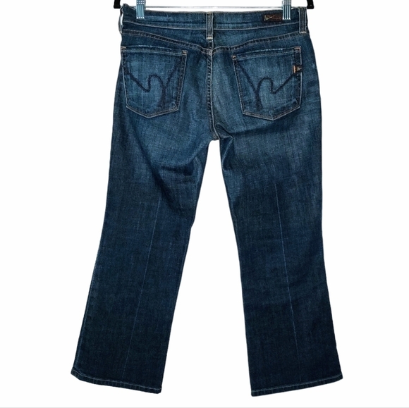 Citizens of Humanity Kelly Stretch Low Waist Cropped Y2K Blue Jeans size 28 - Picture 3 of 13